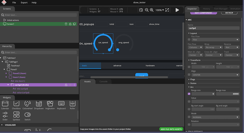 Trouble with arc - Bugs - Forum - SquareLine Studio